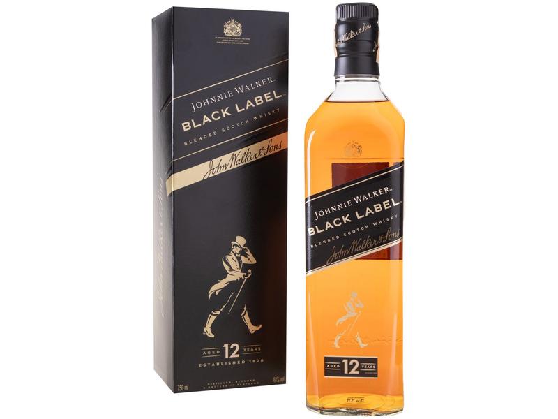 Whisky Johnnie Walker Escocês Black Label - 12 anos Blended 750ml